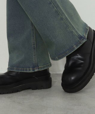 WEGO ストレッチフレアデニムパンツ デニム中濃加工色