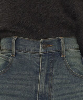 WEGO ストレッチフレアデニムパンツ デニム中濃加工色