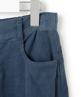 23区 S 【滝沢眞規子さん着用/洗える】コットン コーデュロイ ワイド パンツ ダルブルー系