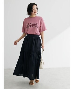 Green Parks ２段カレッジロゴボックスＴシャツ Pink