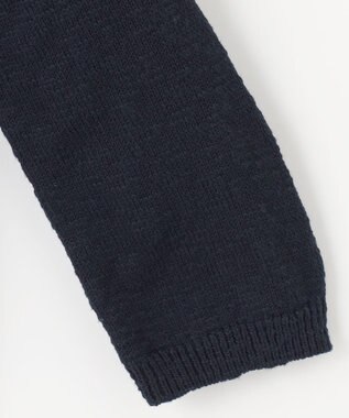 JOSEPH ABBOUD 【イタリア糸使用】コットンスラブ ニット ジャケット ネイビー系