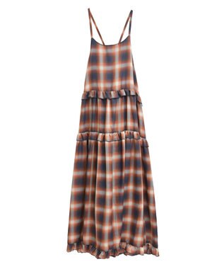 Green Parks ・Ｐｅｔｉｔ　Ｆｌｅｕｒ　オンブレーチェックキャミワンヒ Brown