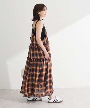 Green Parks ・Ｐｅｔｉｔ　Ｆｌｅｕｒ　オンブレーチェックキャミワンヒ Brown