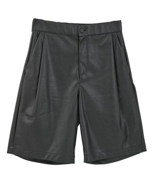 AMERICAN HOLIC フェイクレザーハーフパンツ Black
