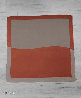 Tiaclasse 【小倉優子さん着用・選べる柄タイプ】大判スカーフ Aオレンジ