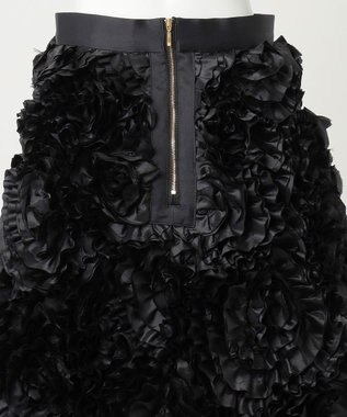 23区 【R(アール)】サテンエンブロイダリー スカート ブラック系