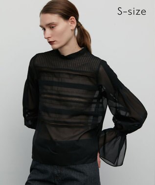 BEIGE， 【S-size】MONSIGNY / レースブラウス Black