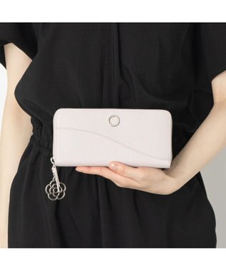 CLATHAS カーラ ラウンド長財布 ラベンダー
