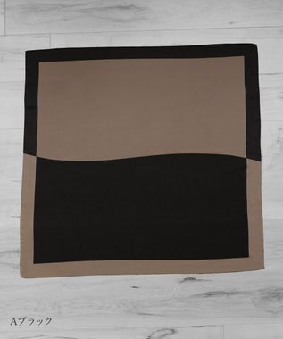 Tiaclasse 【小倉優子さん着用・選べる柄タイプ】大判スカーフ Aブラック