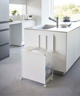 tower 蓋付き目隠し分別ダストワゴン タワー 3分別 ホワイト ホワイト