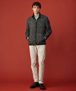 JOSEPH ABBOUD 【キング・洗える/リバーシブル/まるでニット】ツィーディーフリース ジャケット ブラック系