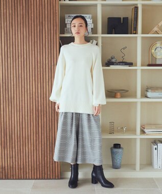 earth music&ecology やわらかタッチチュニック Ivory