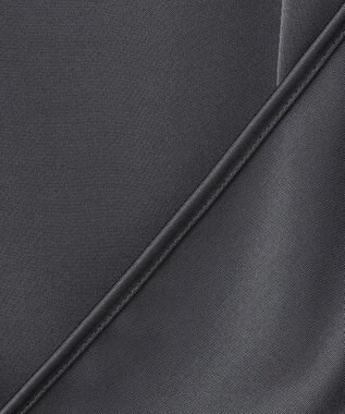 ICB L 【接触冷感・UVケア・洗える】シルケットスムースコンビ Tブラウスカットソー チャコール系