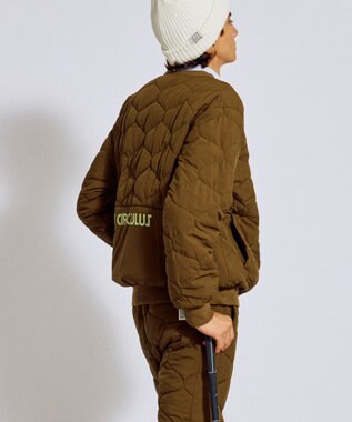 PW CIRCULUS 【撥水加工 / ストレッチ】【MEN】キルティング中綿プルオーバー ゴルフ カーキ系