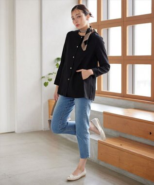 Tiaclasse 【小倉優子さん着用・選べる柄タイプ】大判スカーフ Aブラック