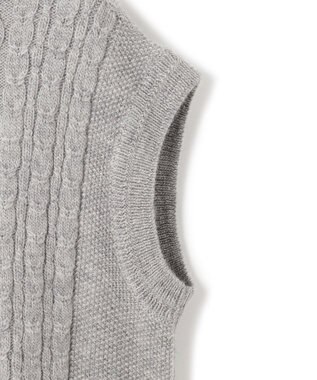 23区 【23区 lab.】アランパターン  ニットベスト グレー系