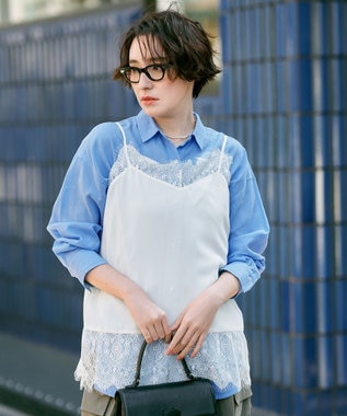 ANY L デシンレースキャミソール