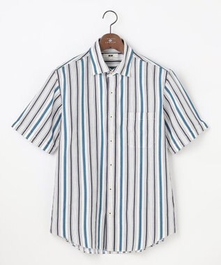  【キングサイズ・サステイナブル・JAPANファブリック】ソアロンストライプ シャツ