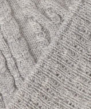 23区 【23区 lab.】アランパターン  ニットベスト グレー系