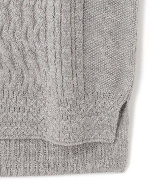 23区 【23区 lab.】アランパターン  ニットベスト グレー系