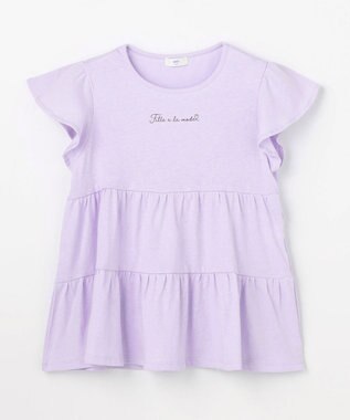 ANY KIDS 【綿100%/接触冷感】ひんやり ティアードチュニック ラベンダー