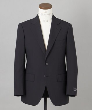 GOTAIRIKU オールシーズン対応【御幸毛織】WOOL×SOLOTEX ストレッチスーツ（ブラックストライプ） ブラック系1