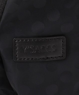 Y'SACCS はっ水ドットジャカード リサイクルレザーコンビ リュック ブラック