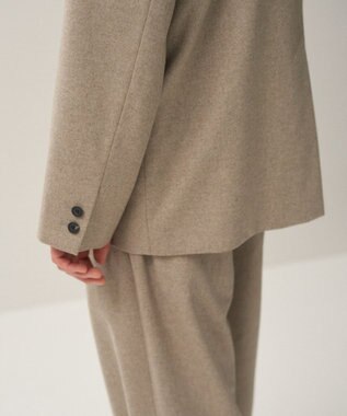 ATON MERINO COLLEGE FLANNEL | テーラードジャケット - UNISEX BEIGE