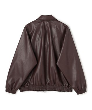 UNFILO MENS アラエルレザーライク ブルゾン ダークブラウン