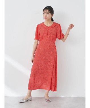 earth music&ecology ちょっとレトロなワンピース Red