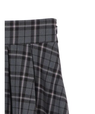 earth music&ecology チェックフレアスカート Check Gray