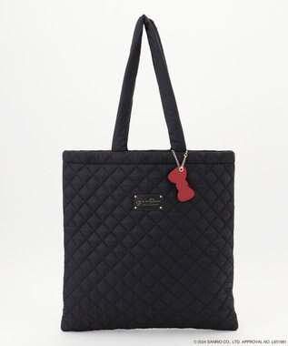 LA BAGAGERIE 【LA BAGAGERIE×HELLO KITTY】リボンチャーム付き　キルティングトート ブラック