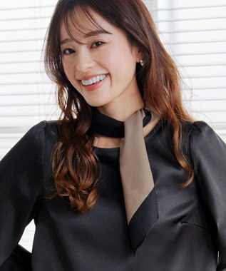 Tiaclasse 【小倉優子さん着用・選べる柄タイプ】大判スカーフ Aブラック