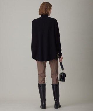 ICB 【洗える】ヴィスコースワイド ハイネックプルオーバー ブラック系