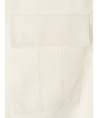 earth music&ecology ミリタリースタンドカラーベスト Off White