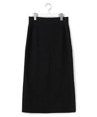 ICB L 【洗える】 シンセティックダブルフェイス ニットタイトスカート ブラック系