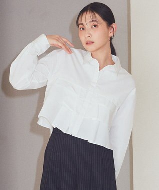 earth music&ecology ティアードショートシャツ Off White