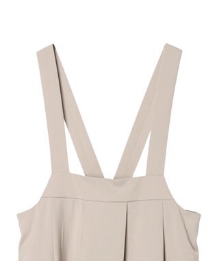 AMERICAN HOLIC 丈違いフロントタックジャンバースカート Gray Beige