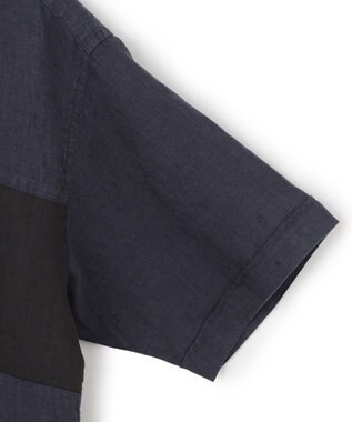 JOSEPH HOMME FRENCH LINEN OX SHORT SLEEVE SHIRT ネイビー系
