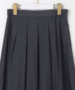 ANY SIS L 【洗える】シャイニータック スカート ネイビー