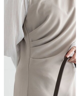 Te chichi ドレープ I ラインワンピース【AOYAMA FASHION ASSOCIATION × Te chichi】 グレー