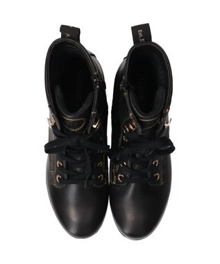 INTER-CHAUSSURES 【BUSSOLA】撥水レザーレースアップグリップソールブーツ ブラック