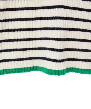 CRAFT STANDARD BOUTIQUE 洗える/とてもち配色モックネックリブニットプルオーバー/24AW Border