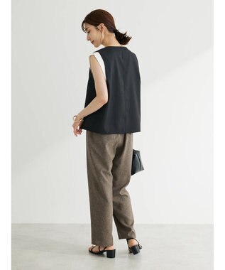 Green Parks ヘリンボーンベスト Black