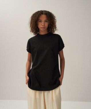 ATON 12/- AIR SPINNING | オーバーサイズプルオーバー BLACK