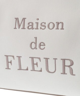 Maison de FLEUR EC限定ロゴ刺繍キャンバストートバッグ Brown
