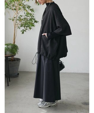 Green Parks AnriettMusee フロントジップジャガードブルゾン Black