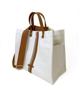 ROOTOTE 1066【ショルダー付きA4収納】LT.デリ.メッゾポント-A 01：アイボリー