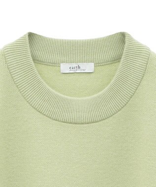 earth music&ecology やわらかタッチチュニック Lime Green