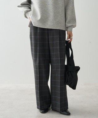 AMERICAN HOLIC ツイードワイドパンツ Check